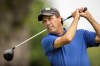 Stephen Ames tees off on the 17th hole during the first round of the U.S. Senior Open golf championship at Omaha Country Club in Omaha, Neb., on Thursday, July 8, 2021. (Anna Reed/Omaha World-Herald via AP)