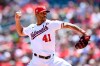 Washington Nationals starting pitcher Joe Ross delivers a pitch during the third inning of a baseball game against the Los Angeles Dodgers, Sunday, July 4, 2021, in Washington. The Dodgers won 5-1. (AP Photo/Nick Wass)