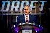 MLB Commissioner Rob Manfred kicks off the first round of the 2021 MLB baseball draft, Sunday, July 11, 2021, in Denver. (AP Photo/David Zalubowski)