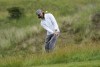 England's Tommy Fleetwood during the preview day of the British Open Golf Championship at The Royal St George's Golf Club in Sandwich, England, Monday July 12, 2021. (Gareth Fuller/PA via AP)