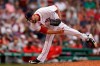 Boston Red Sox's Matt Barnes follows through on a pitch against the Philadelphia Phillies in the ninth inning of a baseball game, Sunday, July 11, 2021, in Boston. (AP Photo/Steven Senne)