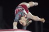 Ellie Black, of Canada, performs a jump during the vault event of the women's individual apparatus finals at the Artistic Gymnastics World Championships Saturday, October 7, 2017 in Montreal. THE CANADIAN PRESS/Paul Chiasson