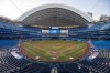 The Toronto Blue Jays play an MLB intrasquad baseball game in a nearly empty Rogers Centre in Toronto on Thursday, July 9, 2020. Canada's deputy chief public health officer says the Toronto Blue Jays' return to Canadian soil is 