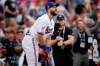 American League's Joey Gallo, of the Texas Rangers, watches his ball take flight during the first round of the MLB All Star baseball Home Run Derby, Monday, July 12, 2021, in Denver. (AP Photo/David Zalubowski)