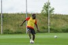 Toronto FC star striker Jozy Altidore is shown on his first day back training with the team in Toronto, in a Monday, July 12, 2021, handout photo. Buoyed by a win, new leadership, Altidore's return to the fold and finally back playing at home, Toronto FC prepares for the visit of Orlando City. THE CANADIAN PRESS/HO-Toronto FC, Matt Lowry, *MANDATORY CREDIT*