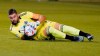 Vancouver Whitecaps goalkeeper Maxime Crepeau (16) makes a save against the Los Angeles Galaxy in the second half during an MLS soccer match Wednesday, June 23, 2021, in Sandy, Utah. THE CANADIAN PRESSAP/Rick Bowmer