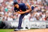 American League's Lance Lynn, of the Chicago White Sox, throws during the second inning of the MLB All-Star baseball game, Tuesday, July 13, 2021, in Denver. (AP Photo/David Zalubowski)