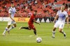 Toronto FC midfielder Alejandro Pozuelo, centre, looks for the ball as Orlando City SC's Joao Moutinho, left, and Robin Jansson defend during first half MLS soccer action in Toronto, Saturday, July 17, 2021. THE CANADIAN PRESS/Chris Katsarov