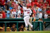 Washington Nationals' Tres Barrera heads home to score the game-winning run on a single by Alcides Escobar during the ninth inning of the team's baseball game against the San Diego Padres, Sunday, July 18, 2021, in Washington. The Nationals won 8-7. (AP Photo/Nick Wass)