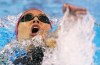 Kylie Masse swims her way to first place in the Women’s 200m Backstroke at the 2020 Olympic Swimming Trials in Toronto on Wednesday June 23, 2021. THE CANADIAN PRESS/Frank Gunn