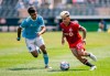 Toronto FC midfielder Yeferson Soteldo dribbles ahead of New York FC forward Andres Jasson, left, during an MLS soccer match at Yankee Stadium on, Saturday, May 15, 2021. in New York.&nbsp;Seven games into his Major League Soccer career and Toronto FC winger Soteldo is already turning heads.THE CANADIAN PRESS/AP/Eduardo Munoz Alvarez