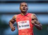 Andre De Grasse sprints to a third-place finish during the Canada-China challenge men's 100 metre race at the Harry Jerome International Track Classic, in Burnaby, B.C., on Tuesday, June 26, 2018. De Grasse headlines a strong Canadian track and field team at the Tokyo Games. THE CANADIAN PRESS/Darryl Dyck