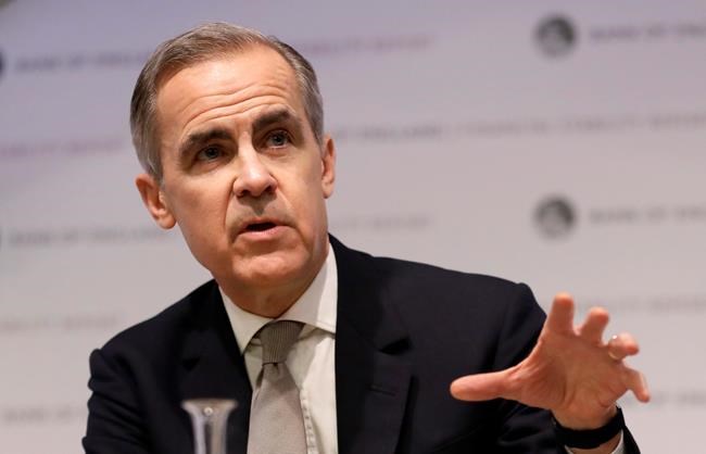 In this file photo dated Monday, Dec. 16, 2019, Mark Carney, Governor of the Bank of England speaks at a Bank of England Financial Stability Report Press Conference, in London.Carney says he won't be on the Liberal ticket if there's an election this fall. THE CANADIAN PRESS/AP/Kirsty Wigglesworth, FILE