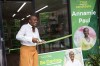 Federal Green party leader Annamie Paul cuts the ribbon of her campaign office in Toronto Centre on Thursday, July 22, 2021. THE CANADIAN PRESS/Cole Burston