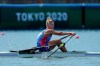 Hanna Prakatsen of the Russian Olympic Committee competes during the women's rowing single sculls at the 2020 Summer Olympics, Friday, July 23, 2021, in Tokyo, Japan. (AP Photo/Lee Jin-man)