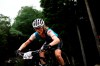 Catharine Pendrel of Canada competes during the women's cross-country mountain bike competition at the Summer Olympics, Tuesday, July 27, 2021, in Izu, Japan. THE CANADIAN PRESS/AP/Thibault Camus
