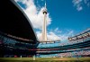 The CN Tower stands tall over the Toronto Blue Jays and Detroit Tigers MLB game in Toronto, Saturday, May 7, 2011.  THE CANADIAN PRESS/Darren Calabrese