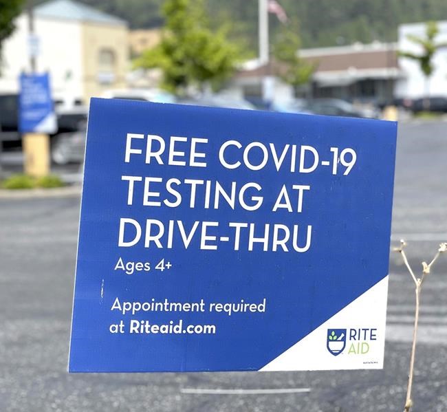 Free Covid-19 testing is being offered in a drive-thru setting at pharmacy's such as Rite Aid in Grass Valley's Glenbrook Basin. Appointments are required and can be made at Riteaid.com on July 29, 2021. (Elias Funez/The Union via AP)