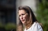 Chrystia Freeland, Deputy Prime Minister and Minister of Finance, responds to questions after a social housing funding announcement in the Downtown Eastside of Vancouver, on Wednesday, July 28, 2021. Freeland says the government is extending pandemic aid programs by an extra month beyond the previously planned end date. THE CANADIAN PRESS/Darryl Dyck