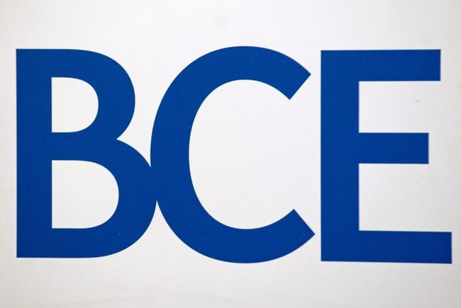 BCE Inc. logo is shown at the company's annual general meeting in Montreal, Thursday, May 6, 2010. THE CANADIAN PRESS/Graham Hughes