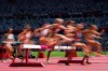 Runners compete in a heat of the women's 3,000-meter steeplechase at the 2020 Summer Olympics, Sunday, Aug. 1, 2021, in Tokyo. (AP Photo/Petr David Josek)