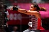Camryn Rogers, of Canada, competes in the qualification rounds of the women's hammer throw at the 2020 Summer Olympics, Sunday, Aug. 1, 2021, in Tokyo. THE CANADIAN PRESS/AP, David J. Phillip