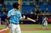 Tampa Bay Rays' Kevin Kiermaier flips his bat after striking out against Seattle Mariners pitcher Chris Flexen during the second inning of a baseball game Monday, Aug. 2, 2021, in St. Petersburg, Fla. (AP Photo/Chris O'Meara)