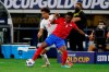 Canada forward Tajon Buchanan (12) pressures as Costa Rica midfielder Luis Diaz (8) controls the ball in the second half of a 2021 CONCACAF Gold Cup quarterfinals soccer match&nbsp;in Arlington, Texas, Sunday, July 25, 2021. Buchanan earned another honour from his performance at the Gold Cup on Tuesday when he was named to the tournament's best XI. THE CANADIAN PRESS/AP-Brandon Wade