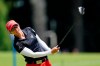 Alena Sharp, of Canada, tees off on the sixth hole, during the third round of play in the KPMG Women's PGA Championship golf tournament Saturday, June 26, 2021, in Johns Creek, Ga. THE CANADIAN PRESS/AP-John Bazemore