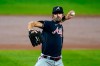FILE - In this Wednesday, Sept. 16, 2020 file photo, Atlanta Braves starting pitcher Cole Hamels throws a pitch to the Baltimore Orioles during the second inning of a baseball game in Baltimore. Four-time All-Star Cole Hamels signed a one-year contract Wednesday, Aug. 4, 2021 with the Los Angeles Dodgers through the end of the season, adding more depth to a pitching staff that has been racked with injuries.(AP Photo/Julio Cortez, File)