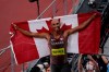 Canada's Damian Warner celebrates his gold medal win in men's decathlon during the Tokyo Olympics in Tokyo, Japan on Thursday, August 5, 2021. THE CANADIAN PRESS/Adrian Wyld