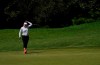 Brooke Henderson of Canada reacts after missing a birdie chance on the 14th green during the second round of the women's golf event at the 2020 Summer Olympics, Thursday, Aug. 5, 2021, at the Kasumigaseki Country Club in Kawagoe, Japan. THE CANADIAN PRESSAP-Matt York