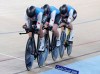 Canada's Annie Foreman-Mackey, Allison Beveridge and Ariane Bonhomme during the Women's 4000m Team Pursuit Finals-Bronze at the Anna Meares Velodrome during the 2018 Commonwealth Games in Brisbane, Australia, Thursday, April 5, 2018. THE CANADIAN PRESS/AP/Tertius Pickard