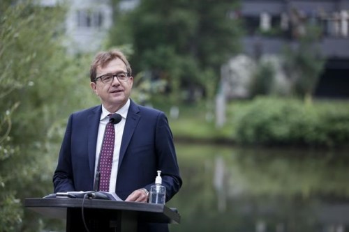 Federal Environment Minister Jonathan Wilkinson makes an announcement in Calgary on July 20, 2021. The federal government says the proposed Grassy Mountain Coal Project in southwestern Alberta cannot proceed. THE CANADIAN PRESS/Jeff McIntosh