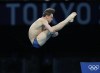 Thomas Daley of Great Britain competes in men's diving 10m platform semifinal at the Tokyo Aquatics Centre at the 2020 Summer Olympics, Saturday, Aug. 7, 2021, in Tokyo, Japan. (AP Photo/Dmitri Lovetsky)