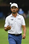 Abraham Ancer walks to the third tee during the final round in the World Golf Championship-FedEx St. Jude Invitational tournament, Sunday, Aug. 8, 2021, in Memphis, Tenn. (AP Photo/John Amis)