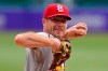 CORRECTS TO STARTING PITCHER NOT RELIEF PITCHER AS ORIGINALLY SENT - St. Louis Cardinals starting pitcher Wade LeBlanc delivers during the first inning of a baseball game against the Pittsburgh Pirates in Pittsburgh, Thursday, Aug. 12, 2021. (AP Photo/Gene J. Puskar)