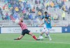 Atletico Ottawa defender Milovan Kapor (left) challenges HFX Wanderers FC Defender, Jake Ruby (20) during the match between HFX Wanderers FC and Atletico Ottawa at the Wanderers Grounds in Halifax, Aug. 2, 2021. THE CANADIAN PRESS/HO-Greg Ellison MANDATORY CREDIT