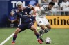 FC Cincinnati midfielder Alvaro Barreal (31) and CF Montréal midfielder Mathieu Choiniere (29) vie for the ball during the first half of an MLS soccer match in Cincinnati, Wednesday, Aug. 18, 2021. (AP Photo/Jeff Dean)