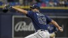 Tampa Bay Rays starter Michael Wacha pitches against the Chicago White Sox during the first inning of a baseball game Friday, Aug. 20, 2021, in St. Petersburg, Fla. (AP Photo/Steve Nesius)