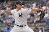 New York Yankees pitcher Gerrit Cole delivers against the Minnesota Twins in the first inning of a baseball game, Saturday, Aug. 21, 2021, in New York. (AP Photo/Mary Altaffer)