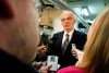 Hamilton Mayor Bob Bratina talks to the media following a press conference at Ivor Wynne Stadium in Hamilton, Ont., on January 11, 2011. Bratina and Hamilton Tiger-Cats owner Bob Young have ended their standoff over a new stadium.The two have announced a proposal for a renovated stadium to be constructed where Ivor Wynne currently stands. THE CANADIAN PRESS/John Rennison