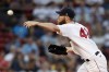 Boston Red Sox's Chris Sale pitches against the Minnesota Twins during the first inning of a baseball game Thursday, Aug. 26, 2021, in Boston. (AP Photo/Michael Dwyer)