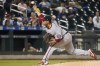Washington Nationals pitcher Paolo Espino delivers against the New York Mets during the second inning of their baseball game, Friday, Aug. 27, 2021, in New York. (AP Photo/Mary Altaffer)
