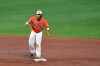 Baltimore Orioles' Pedro Severino reacts after hitting a one-run double against the Tampa Bay Rays in the sixth inning of baseball game, Saturday, Aug. 28, 2021, in Baltimore. (AP Photo/Gail Burton)