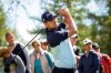 Bernd Wiesdberger of Austria, tees off during the fourth round of the Omega European Masters Golf Tournament in Crans-Montana, Switzerland, Sunday, Aug. 29, 2021. (Peter Klaunzer/Keystone via AP)