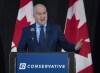 Erin O'Toole addresses the crowd at a federal Conservative leadership forum during the annual general meeting of the Nova Scotia Progressive Conservative party in Halifax on February 8, 2020. A Conservative candidate in Nova Scotia withdrew from the federal election Monday after an allegation of sexual assault surfaced on social media. THE CANADIAN PRESS/Andrew Vaughan