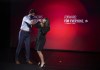 Liberal Leader Justin Trudeau, left, elbow bumps MP candidate Chrystia Freeland as she tries to put on her mask at an event unveiling the Liberal election platform during the Canadian federal election in Toronto on Wednesday, September 1, 2021. THE CANADIAN PRESS/Nathan Denette