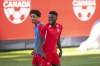 Alphonso Davies (right) and Tajon Buchanan train with Canada's national team in Toronto on Wednesday, September 1, 2021, ahead of their World Cup qualifier against Honduras. THE CANADIAN PRESS/Chris Young