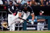 Chicago White Sox's Jose Abreu is hit by a pitch from Pittsburgh Pirates' Anthony Banda during the sixth inning of a baseball game Wednesday, Sept. 1, 2021, in Chicago. (AP Photo/Charles Rex Arbogast)